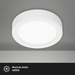 LED Deckenleuchte, Ø 17 Cm, 12 W, Weiß, 4000 K -Briloner Store led aufbauleuchte weiss led platine titelbild 153d0074400d07a721dc9da96528ae11