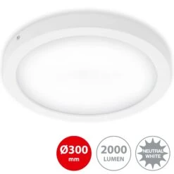 LED Deckenleuchte, Ø 30 Cm, 21 W, Weiß -Briloner Store led aufbauleuchte weiss led platine titelbild 455ea1535ea91759fc2ce59f5302038d