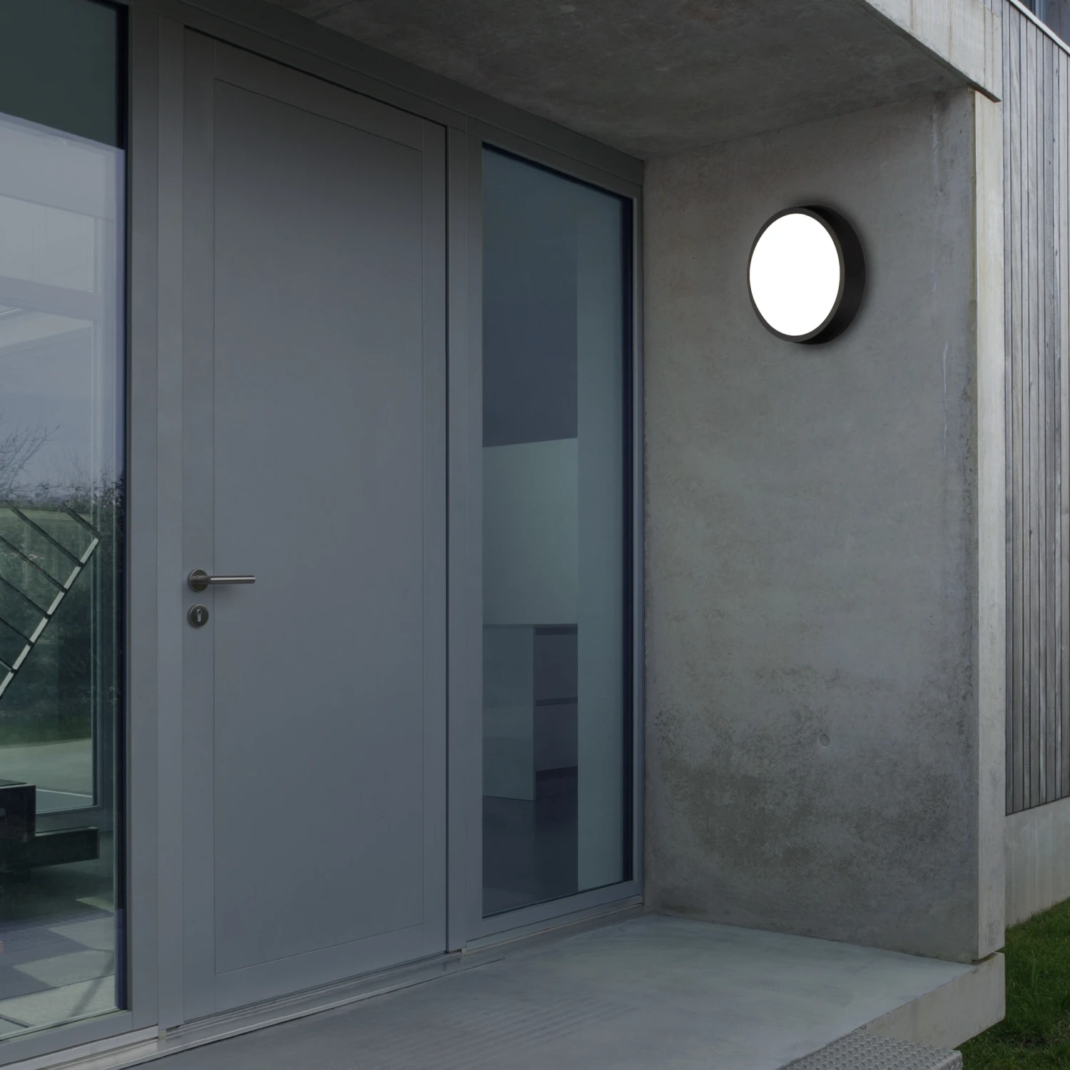 LED Außenleuchte Ø 27 Cm 24W 2160lm Schwarz 2 LED Außenleuchte Ø 27 Cm 24W 2160lm Schwarz – Bild 2