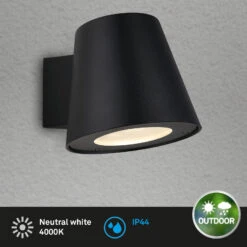 LED Außenleuchte, Schwarz, GU10/4,9W -Briloner Store led aussenleuchte schwarz 9d31aef5869ebafb5e814b6ca5cff51b