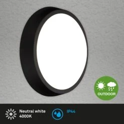 LED Außenleuchte Ø 27 Cm 24W 2160lm Schwarz 8 LED Außenleuchte Ø 27 Cm 24W 2160lm Schwarz -Briloner Store led aussenleuchte schwarz e0d0d9e425bf61dace722f0622b789f4