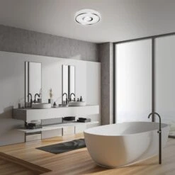 LED Bad Deckenleuchte, Ø 28 Cm, LED-Platine, 12W, 1200 Lm, Chrom-Kristall -Briloner Store led bad deckenleuchte chrom kristall 181d1d6113e7f11f37d8d433797fe4f4