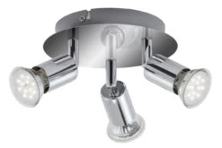 LED Spotleuchte Ø 16 Cm 3xGU10 3W 250lm Chrom