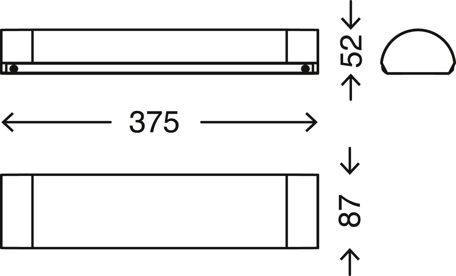 LED Bad-Wandleuchte 37,5 Cm 8W 720lm Chrom 2 LED Bad-Wandleuchte 37,5 Cm 8W 720lm Chrom – Bild 2