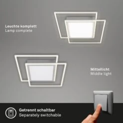 LED Deckenleuchte, 51,5 Cm, LED-Platine, 50 W, 5000 Lm, Alu-chrom Matt 7 LED Deckenleuchte, 51,5 Cm, LED-Platine, 50 W, 5000 Lm, Alu-chrom Matt -Briloner Store led deckenleuchte alu chrom matt 9a085fb4a62a4482c156faf7fc7445fa