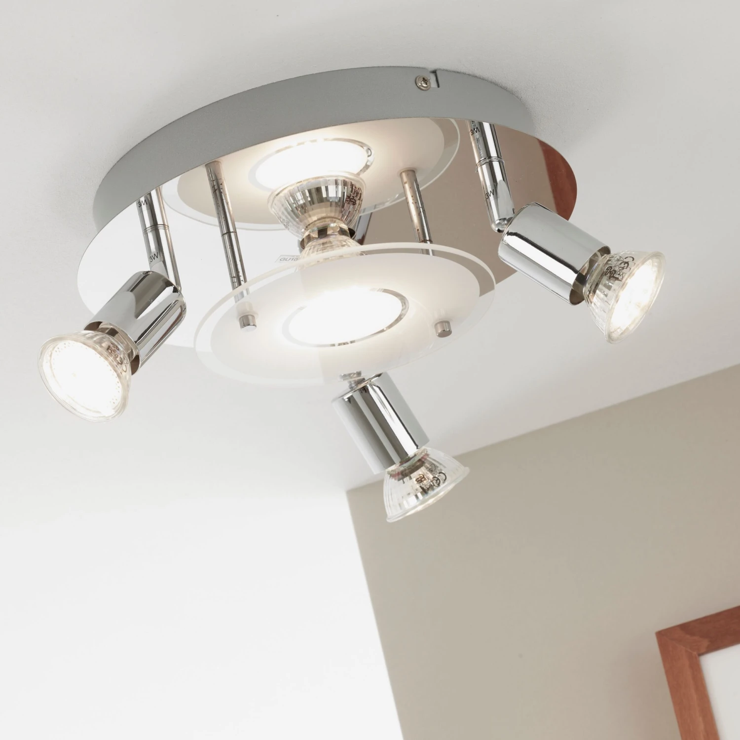 Deckenleuchte, Ø 25 Cm, 12 W, 1000 Lm, Chrom 3 Deckenleuchte, Ø 25 Cm, 12 W, 1000 Lm, Chrom – Bild 3