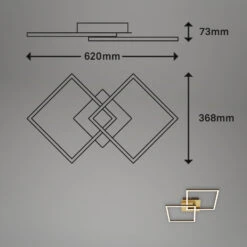 LED Deckenleuchte, 62 Cm, LED-Platine, 11 W, 1200 Lm, Gold-braun 15 LED Deckenleuchte, 62 Cm, LED-Platine, 11 W, 1200 Lm, Gold-braun -Briloner Store led deckenleuchte gold braun masszeichnung 385493364c975ac7d0c1a68c15340649