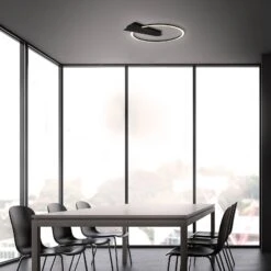 LED Deckenleuchte, 34 Cm, 12 W, 1400 Lm, Schwarz -Briloner Store led deckenleuchte kreis schwarz 37dfc95c1a6fbec77c69c729b69bb876