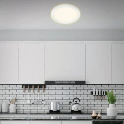 LED Deckenleuchte, Ø 29,7 Cm, 18 W, Weiß -Briloner Store led deckenleuchte mit aufsatzrahmenundled backlight weiss 1xled milieu1 edc5333003ba03fce2213f821b59b682