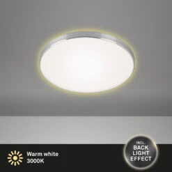 LED Deckenleuchte, Ø 35,5 Cm, 18 W, Alu-Weiß 6 LED Deckenleuchte, Ø 35,5 Cm, 18 W, Alu-Weiß -Briloner Store led deckenleuchte mit backlighteffekt weiss alufarbig led freisteller2 62ac6e797aad58cf623b65698e6c7d43