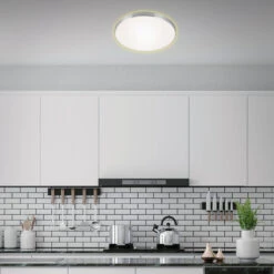 LED Deckenleuchte, Ø 35,5 Cm, 18 W, Alu-Weiß 7 LED Deckenleuchte, Ø 35,5 Cm, 18 W, Alu-Weiß -Briloner Store led deckenleuchte mit backlighteffekt weiss alufarbig led masszeichnung 200706d0d82cb16b889381457ef548cc