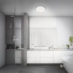 LED Deckenleuchte Ø 29 Cm 15W 1500lm Weiß-matt -Briloner Store led deckenleuchte mit metallrahmen weiss chrom 1xled platine milieu1 fa93a1de1560b3c6ef12ba672053d11b