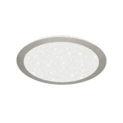 LED Deckenleuchte Mit Sternendekor, Ø 31 Cm, LED-Platine, 12 W, 1200 Lm, Matt-nickel
