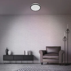 STERNENHIMMEL LED Deckenleuchte, Ø 21,7 Cm, 10 W, Schwarz -Briloner Store led deckenleuchte mit sternendekor schwarz led milieu2 ff0544492d926628888f4e32942f4cca