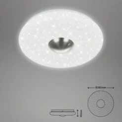 LED Deckenleuchte, Ø 38 Cm, 18 W, Matt-Nickel-Weiß -Briloner Store led deckenleuchte mit sternendekor und backlighteffekt weiss matt nickel led platine masszeichnung ccd27dcb66faa2d8819e44d67605ffc7