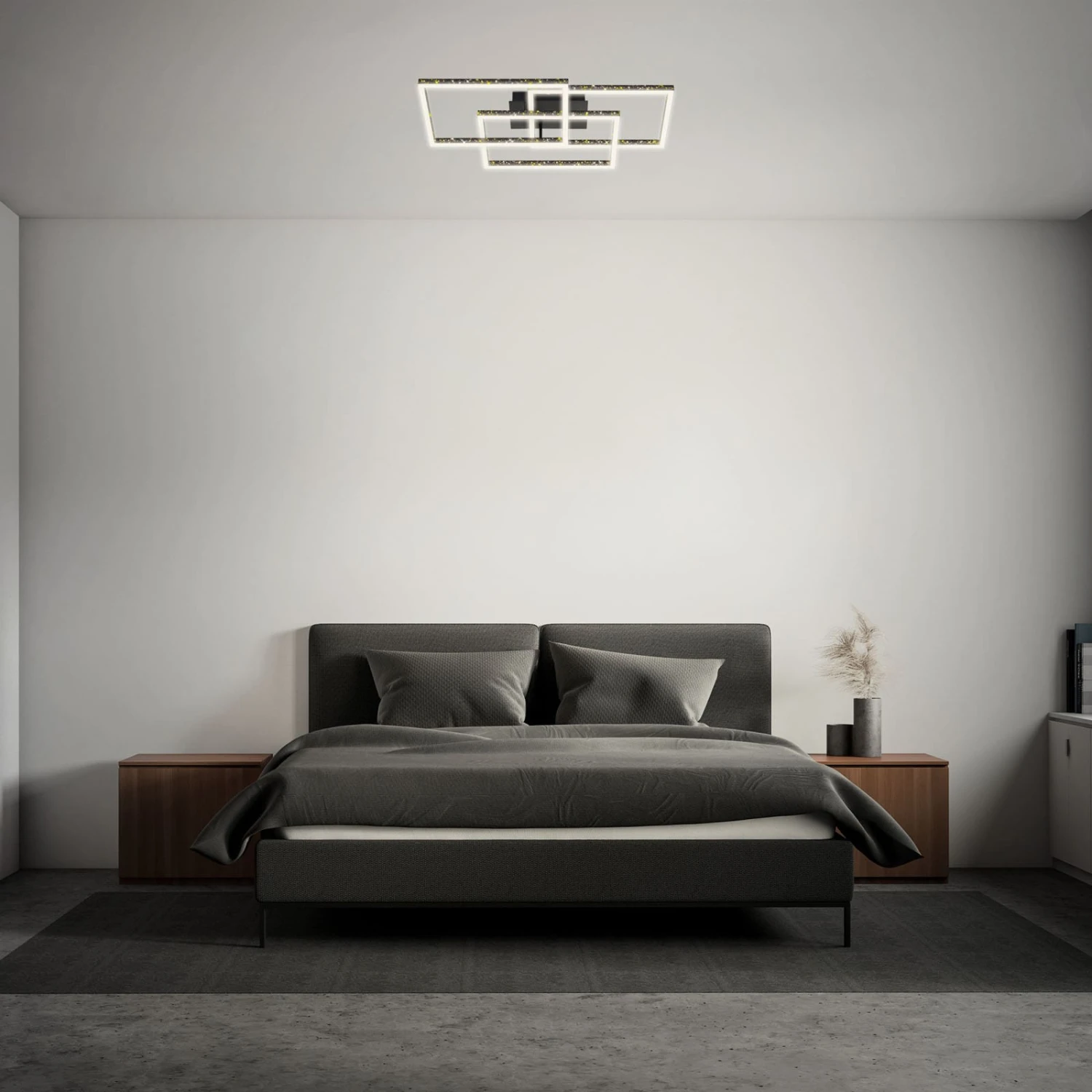 LED Deckenleuchte, 52 Cm, LED-Platine 57 W, 5700 Lm, Schwarz 6 LED Deckenleuchte, 52 Cm, LED-Platine 57 W, 5700 Lm, Schwarz – Bild 6