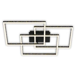 LED Deckenleuchte, 52 Cm, LED-Platine 57 W, 5700 Lm, Schwarz