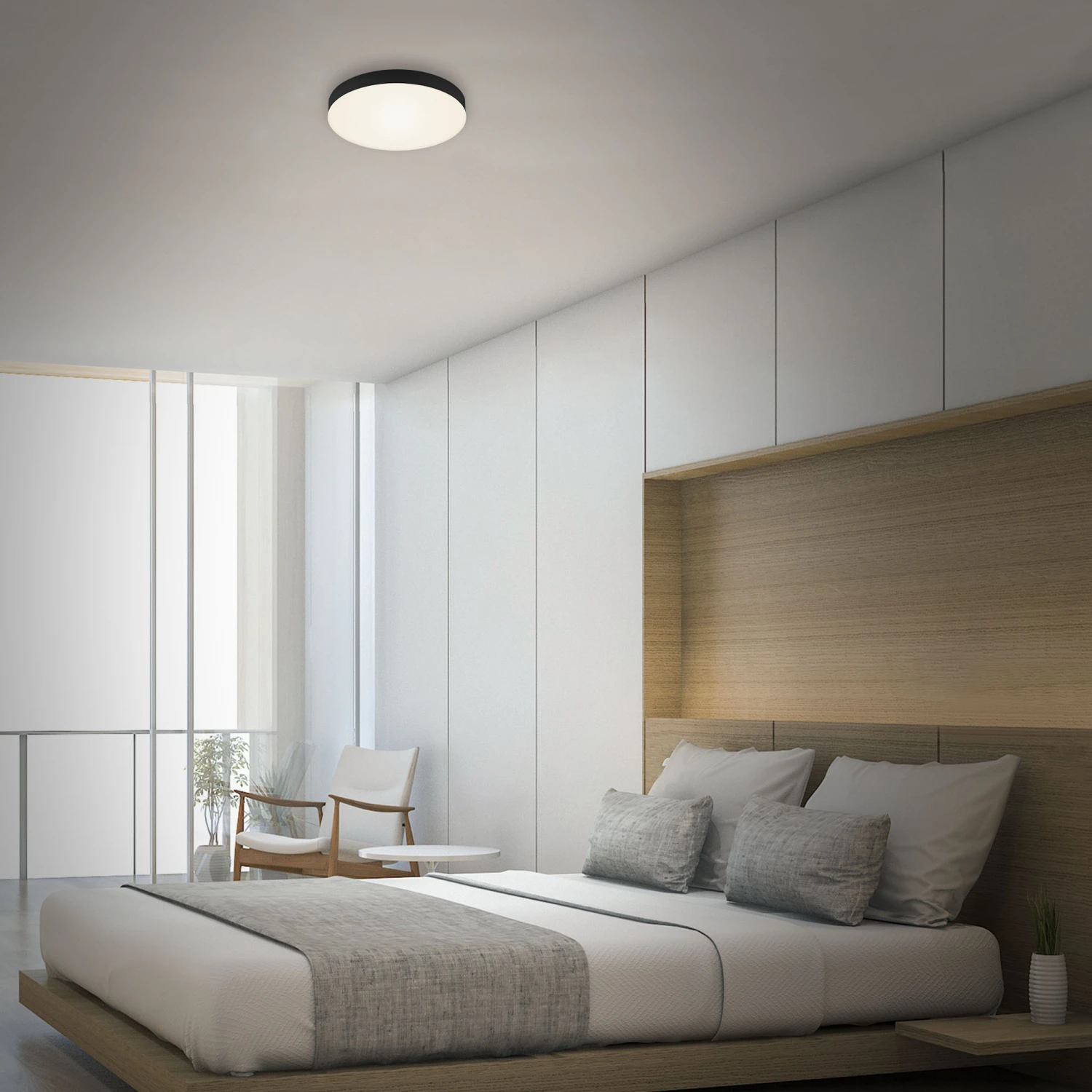 LED Deckenleuchte, Ø 15,7 Cm, 11 W, Schwarz 4 LED Deckenleuchte, Ø 15,7 Cm, 11 W, Schwarz – Bild 4