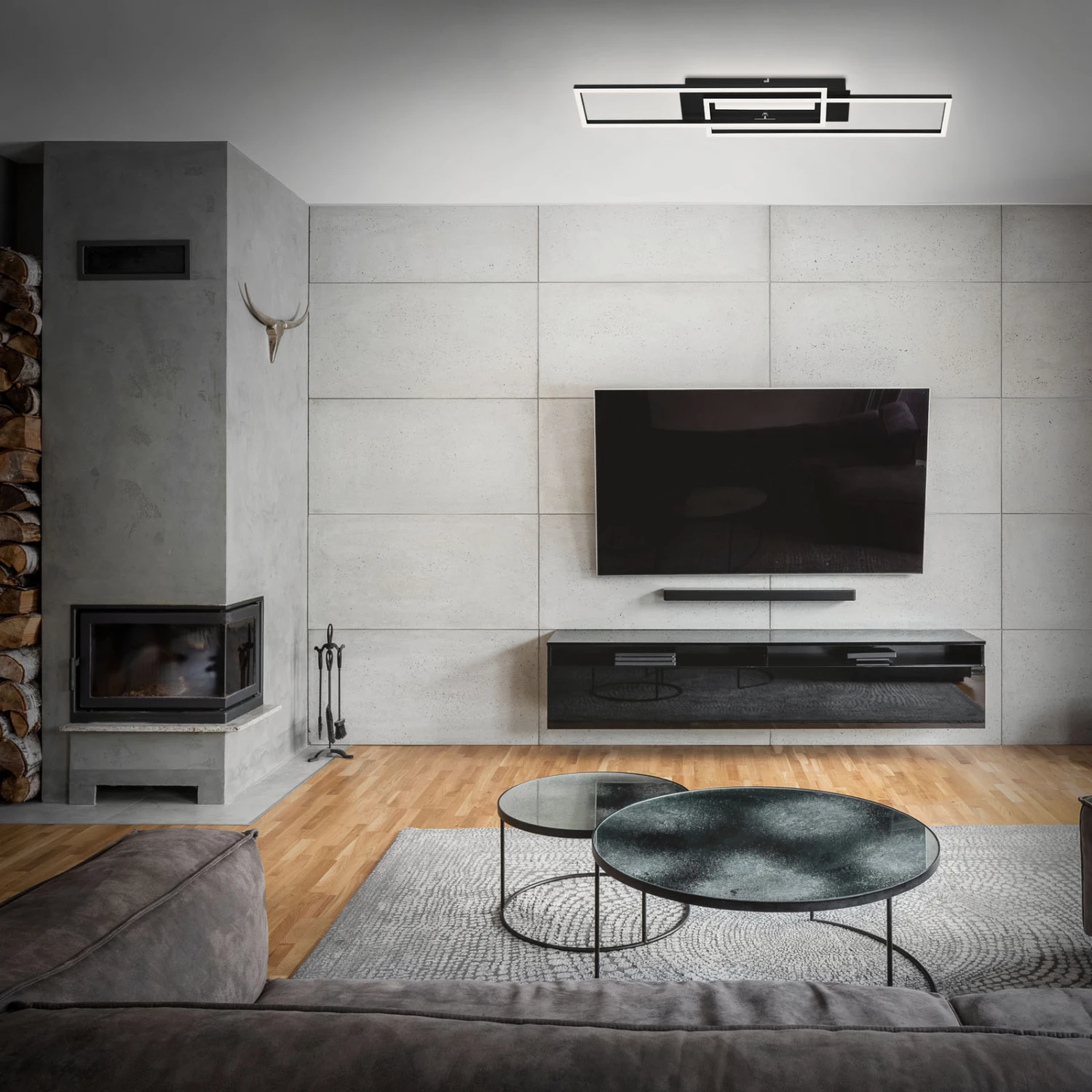 LED Deckenleuchte, 82,7 Cm, 40 W, 4400 Lm, Schwarz 6 LED Deckenleuchte, 82,7 Cm, 40 W, 4400 Lm, Schwarz – Bild 6