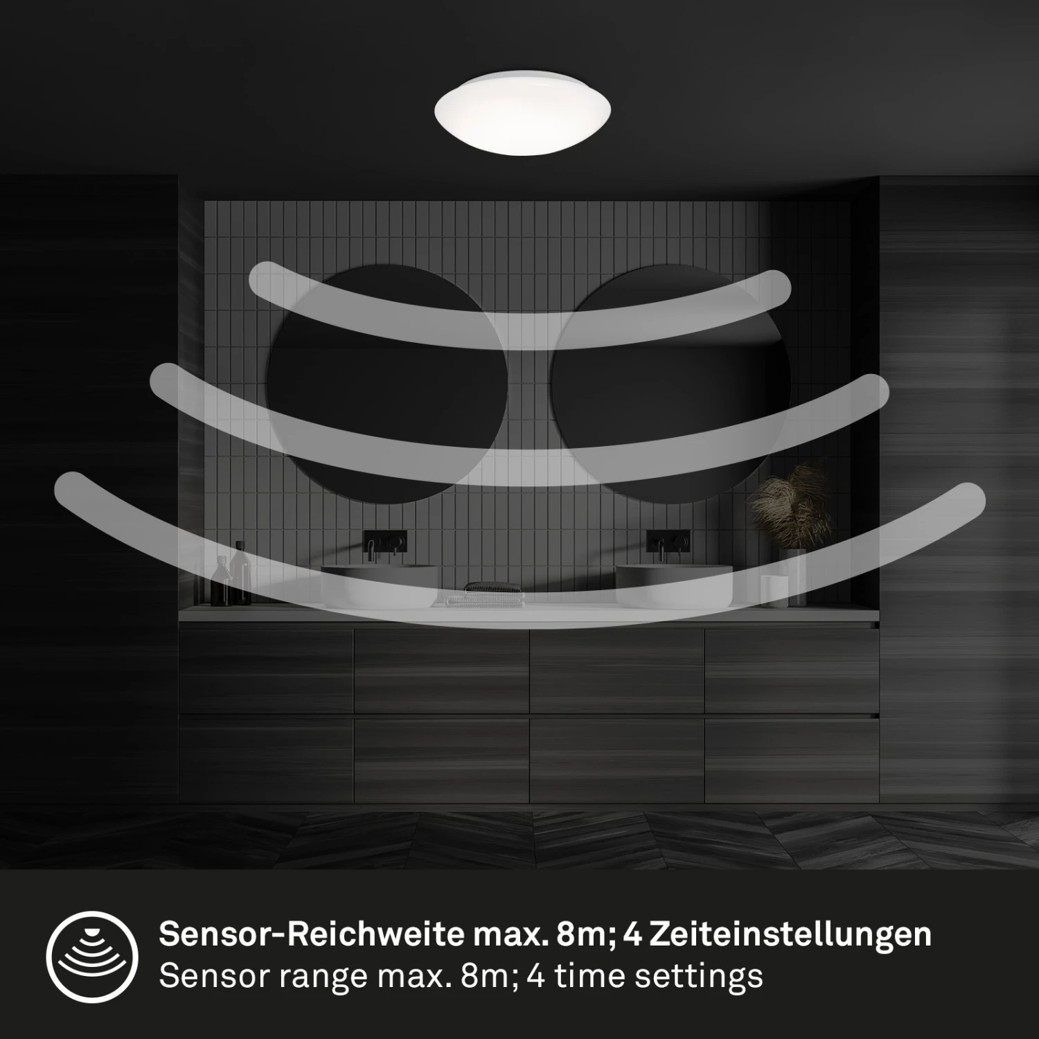 Briloner Elipso LED Badlampe, Bewegungsmelder, Dämmerungssensor 5 Briloner Elipso LED Badlampe, Bewegungsmelder, Dämmerungssensor – Bild 5