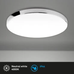 LED Deckenleuchte, Ø 35,5 Cm, 18 W, Weiß-Chrom -Briloner Store led deckenleuchte weiss chrom 26f5afe0e68e7e73fb841d1cc0c36f3c
