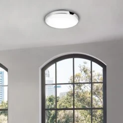 LED Deckenleuchte, Ø 28,5 Cm, 13 W, Weiß-Chrom -Briloner Store led deckenleuchte weiss chrom ip44 1xled milieu2 4728f2d7aa53c06f0bdacc89aa50398b