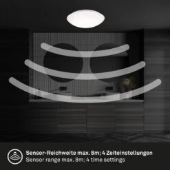 SENSOR LED Deckenleuchte, Ø 38 Cm, 22 W, Weiß -Briloner Store led deckenleuchte weiss d563b5445902365252fd4b10253eef3b