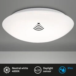 SENSOR LED Deckenleuchte, Ø 38 Cm, 22 W, Weiß -Briloner Store led deckenleuchte weiss db658922e297d37b553e96313e4c81d4