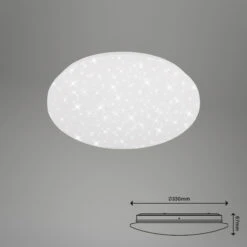 STERNENHIMMEL LED Deckenleuchte, Ø 33 Cm, 15 W, Weiß -Briloner Store led deckenleuchte weiss sternenhimmel led masse 1afccf58fd0f6310a6d29b9150f097f4