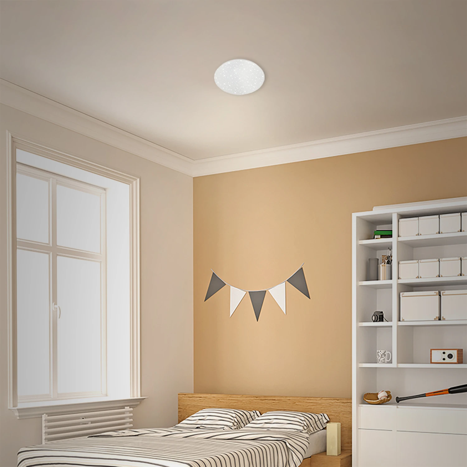 STERNENHIMMEL LED Deckenleuchte, Ø 22 Cm, 8 W, Weiß 4 STERNENHIMMEL LED Deckenleuchte, Ø 22 Cm, 8 W, Weiß – Bild 4