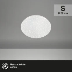 STERNENHIMMEL LED Deckenleuchte, Ø 22 Cm, 8 W, Weiß 9 STERNENHIMMEL LED Deckenleuchte, Ø 22 Cm, 8 W, Weiß -Briloner Store led deckenleuchte weiss sternenhimmel titelbild b04db2653653447d2e373f21ad8149b4