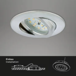 LED Einbauleuchte, Ø 8,2 Cm, 6,5 W, Alu -Briloner Store led einbauleuchte alu 1xled modul funktion 2a382f45291325a420dba10dfd6667d6