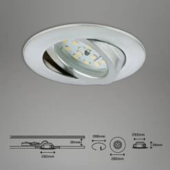 LED Einbauleuchte, Ø 8,2 Cm, 6,5 W, Alu -Briloner Store led einbauleuchte alu led modul masszeichnung e7722375ad6ddef992afb638d6b78c1e