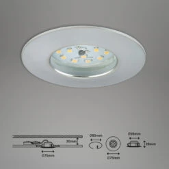 LED Einbauleuchte, Ø 7,5 Cm, Alu -Briloner Store led einbauleuchte aluminiumfarbig led masszeichnung f6e7f4fe3ca7d802066c2a9c3d425da3