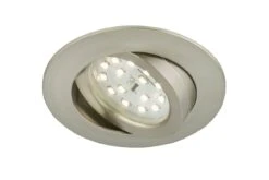 LED Einbauleuchte, Ø 8,2 Cm, 5,5 W, Matt-Nickel