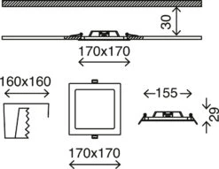 Briloner Store -Briloner Store led einbauleuchte matt nickel led platine masszeichnung 1ebb5a13854d4fa0c647ca0e8cd14cc6