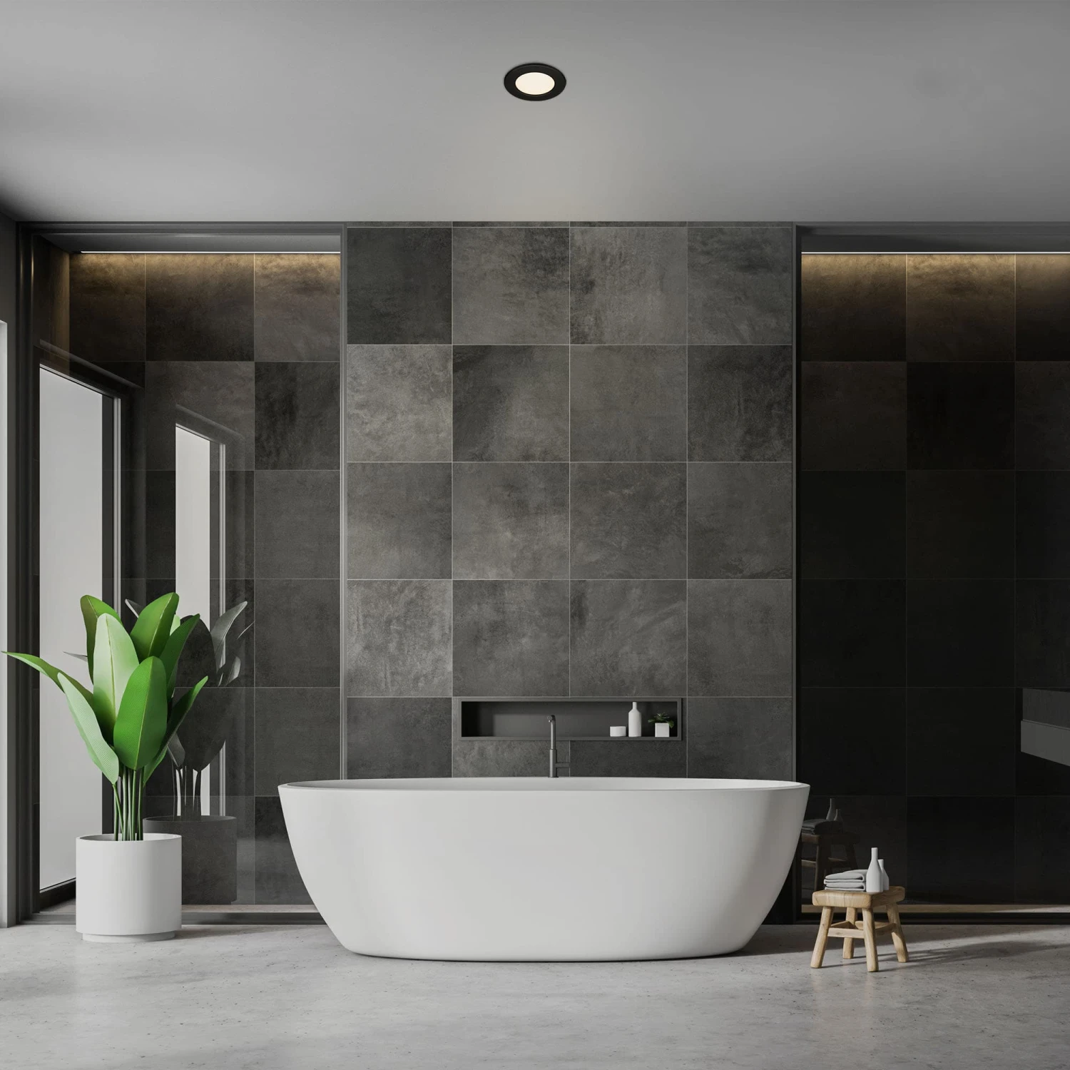 LED Einbauleuchte, Ø 11,5 Cm, LED-Modul, 6W, 600 Lm, Schwarz 2 LED Einbauleuchte, Ø 11,5 Cm, LED-Modul, 6W, 600 Lm, Schwarz – Bild 2