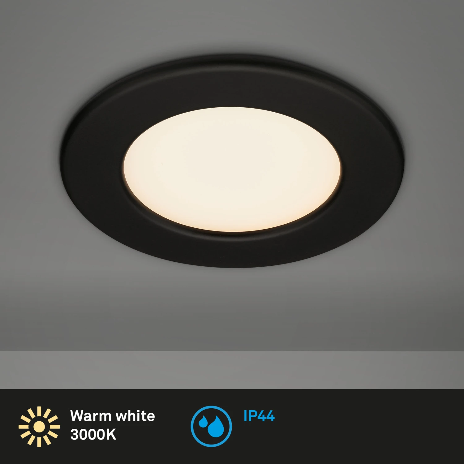 LED Einbauleuchte, Ø 11,5 Cm, LED-Modul, 6W, 600 Lm, Schwarz 6 LED Einbauleuchte, Ø 11,5 Cm, LED-Modul, 6W, 600 Lm, Schwarz – Bild 6