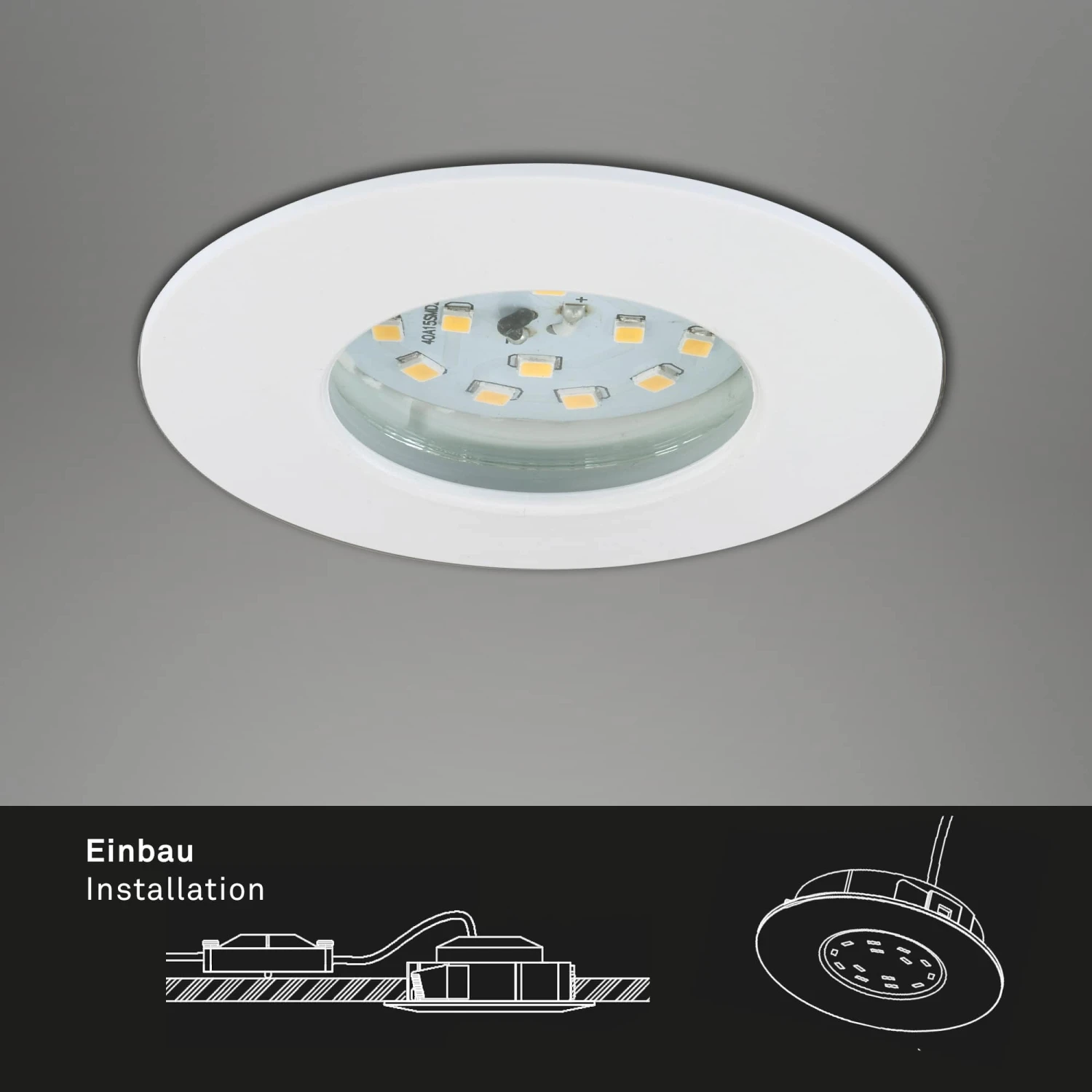 LED Einbauleuchte, Ø 7,5 Cm, 6,5 W, Weiß 3 LED Einbauleuchte, Ø 7,5 Cm, 6,5 W, Weiß – Bild 3