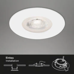 LED Einbauleuchte, Ø 9 Cm, 5 W, Weiß -Briloner Store led einbauleuchte weiss 1xled platine funktion 7ab5e7dbbd4055bfba2afaddc831e9cf