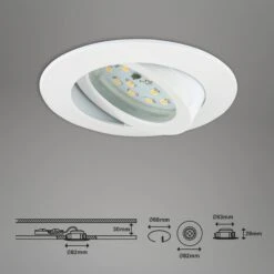 LED Einbauleuchte, Ø 8,2 Cm, 5,5 W, Weiß 8 LED Einbauleuchte, Ø 8,2 Cm, 5,5 W, Weiß -Briloner Store led einbauleuchte weiss led modul masszeichnung 58bb218ae5668d5b9a2fdedf3e5c41d1