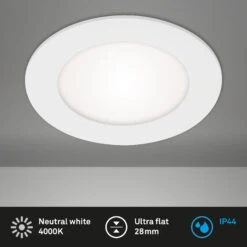 LED Einbauleuchte, Ø 12 Cm, 7 W, Weiß -Briloner Store led einbauleuchte weiss led platine titelbild a7b26a3126e2af10c7bacef726c31c9d