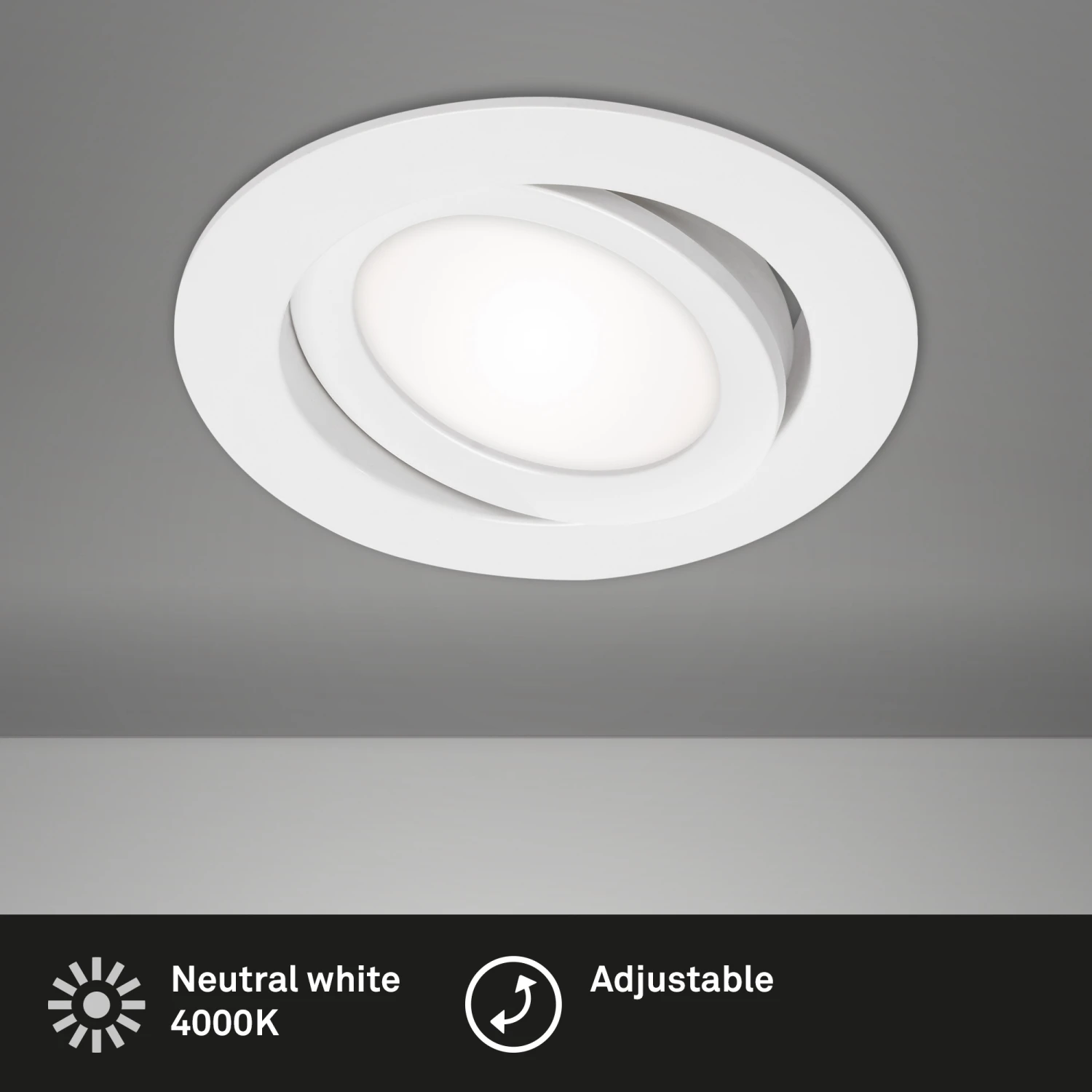 LED Einbauleuchte, Ø 10,6 Cm, 7 W, Weiß 2 LED Einbauleuchte, Ø 10,6 Cm, 7 W, Weiß – Bild 2