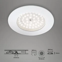 LED Einbauleuchte, Ø 10 Cm, 10,5 W, Weiß 9 LED Einbauleuchte, Ø 10 Cm, 10,5 W, Weiß -Briloner Store led einbauleuchte weiss masszeichnung cf94f153a547c2b11787ccb80641ebfb