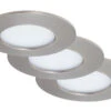 3er Set LED Einbauleuchte, Ø 8,5 Cm, 4,9 W, Matt-Nickel