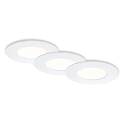 3er Set LED Einbauleuchte, Ø 8,5 Cm, 4,9 W, Weiß