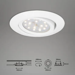 3er Set LED Einbauleuchte, Ø 8,2 Cm, 3 W, Weiß -Briloner Store led einbauleuchten 3er set weiss led modul masszeichnung 0f677c2e7912bf8f2dcc0b04da50ab46