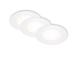 3er Set LED Einbauleuchten, Ø 8,6 Cm, 3 W, Weiß