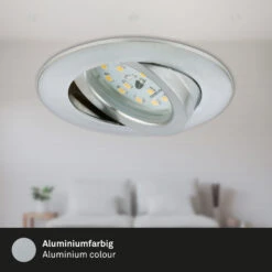 3er Set LED Einbauleuchte, Ø 8,2 Cm, 5 W, Alu -Briloner Store led einbauleuchten alu 3er set 3xled detail1 598eb570d5bb4f46313547fd1efcacc5