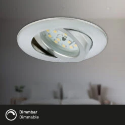 3er Set LED Einbauleuchte, Ø 8,2 Cm, 5,5 W, Alu -Briloner Store led einbauleuchten alu 3er set 3xled modul funktion 4aa9fe15a5da19b7e16534d87129d16b